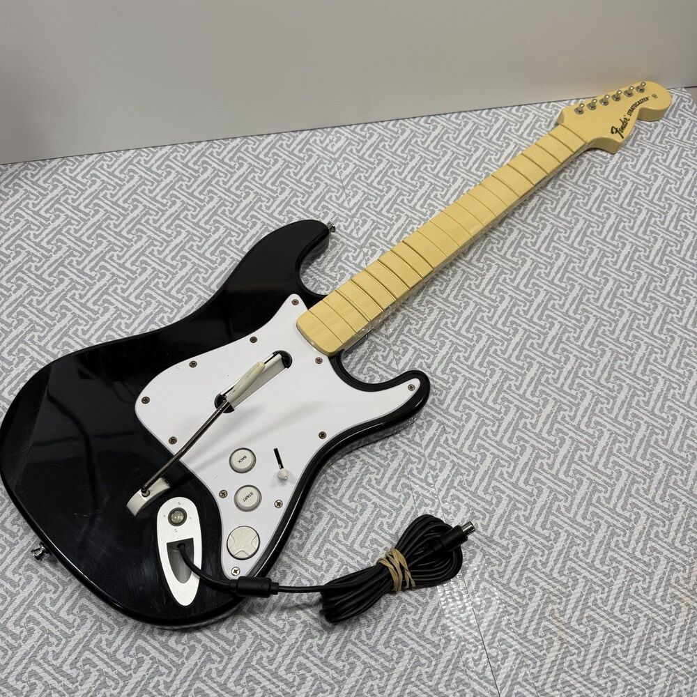 Untested Xbox 360 Rock Band 822152 Harmonix Fender Stratocaster Wired Guitar